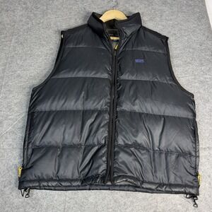 VTG EBTEK by Eddie Bauer Men's Black Insulated Puffer Vest Full Zip Medium